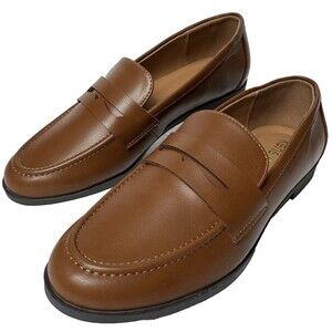 Kensie Gitty Womens Size 8.5 Cognac Shoe Penny Loafer Brown Slip-on